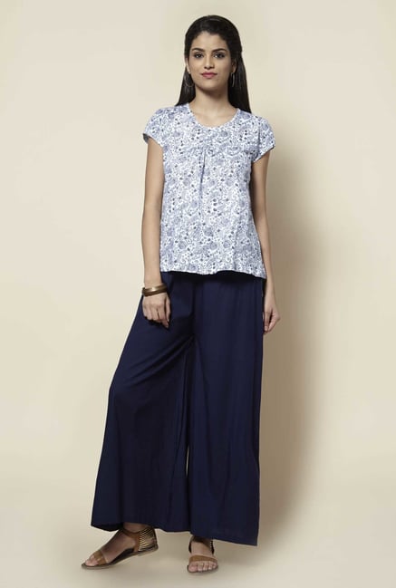 Zudio White Paisley Print Top Zudio White Paisley Print Top