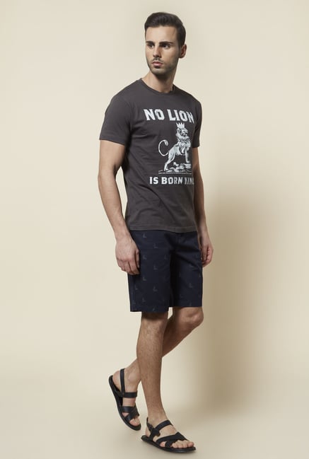 Zudio Navy Printed Shorts Zudio Navy Printed Shorts