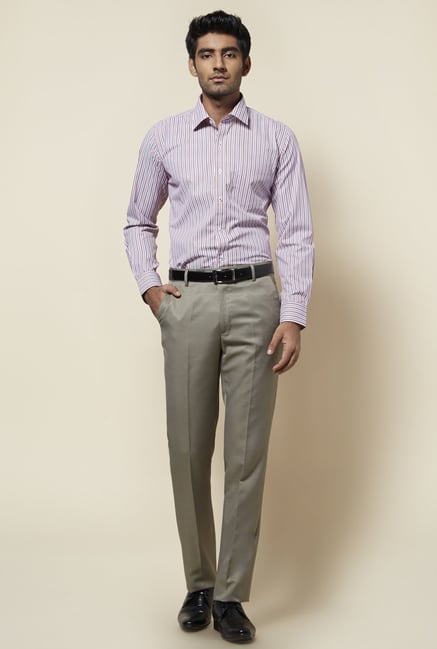 Zudio Beige Textured Trouser Zudio Beige Textured Trouser