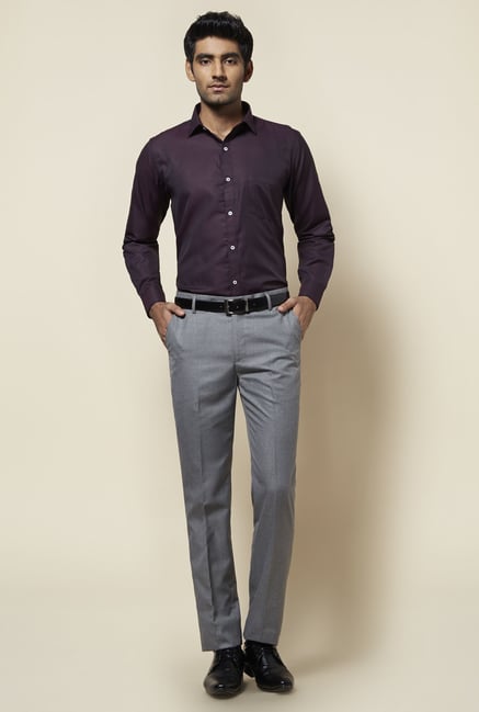 Zudio Grey Textured Trouser Zudio Grey Textured Trouser