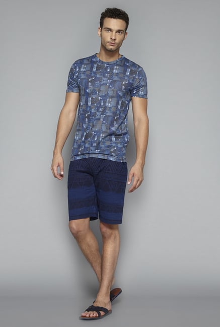 ETA by Westside Indigo Abstract Print T Shirt ETA by Westside Indigo Abstract Print T Shirt