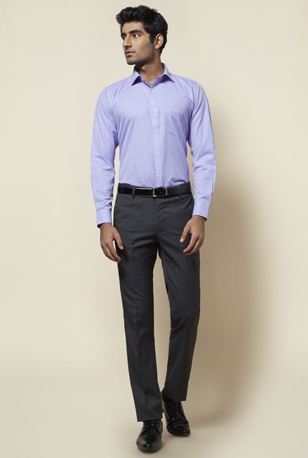 Zudio Grey Textured Trouser Zudio Grey Textured Trouser