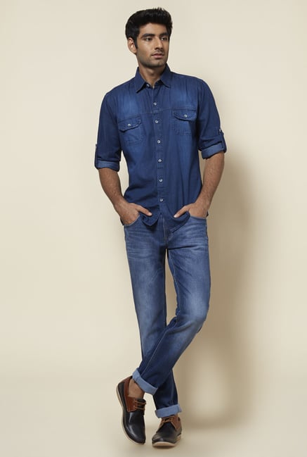 Zudio Blue Slim Fit Jeans Zudio Blue Slim Fit Jeans