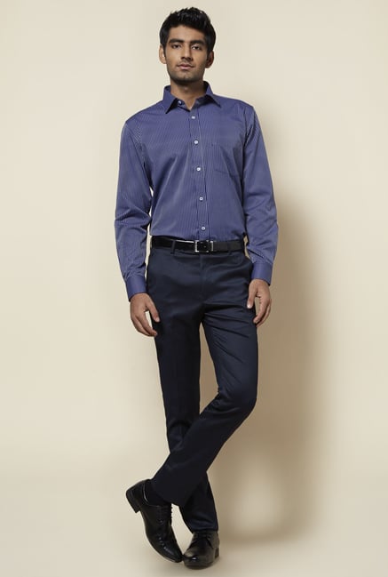 Zudio Navy Striped Shirt Zudio Navy Striped Shirt