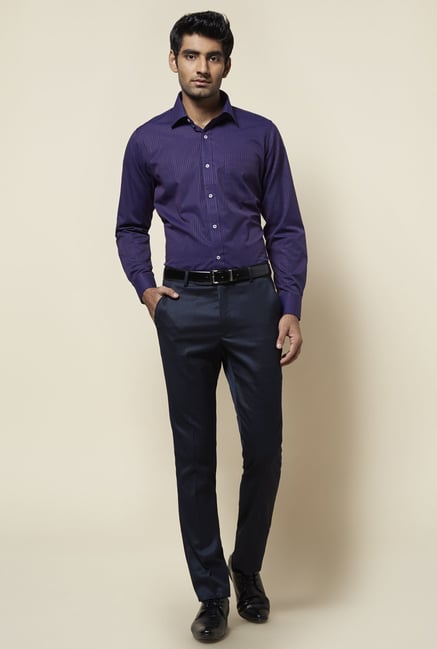 Zudio Navy Striped Shirt Zudio Navy Striped Shirt