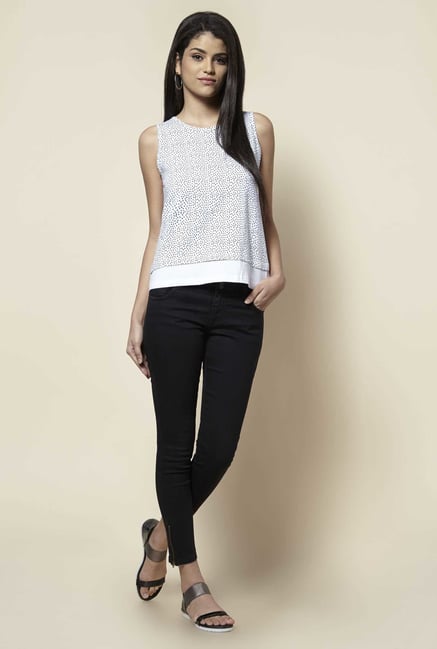 Zudio White Printed Top Zudio White Printed Top