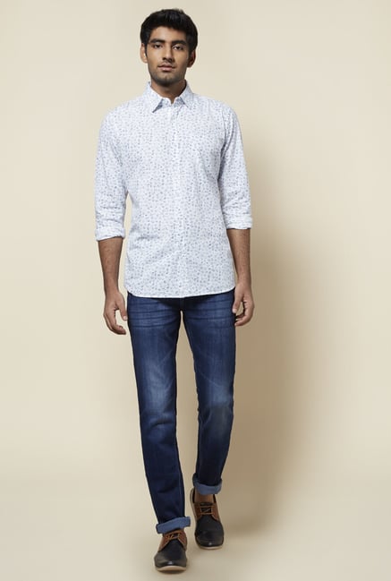 Zudio White Printed Shirt Zudio White Printed Shirt