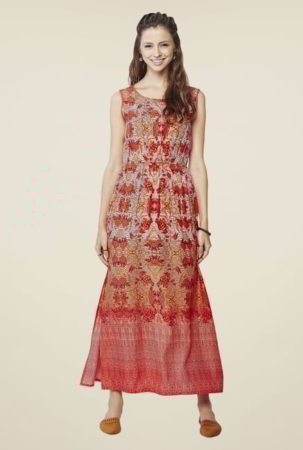 Global Desi Multicolor Floral Print Dress Global Desi Multicolor Floral Print Dress