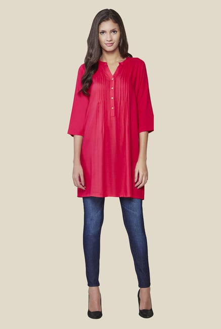 AND Pink Solid Tunic AND Pink Solid Tunic