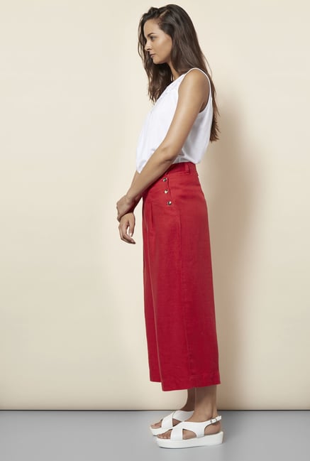 Cottonworld Solid Coral Culottes Cottonworld Solid Coral Culottes