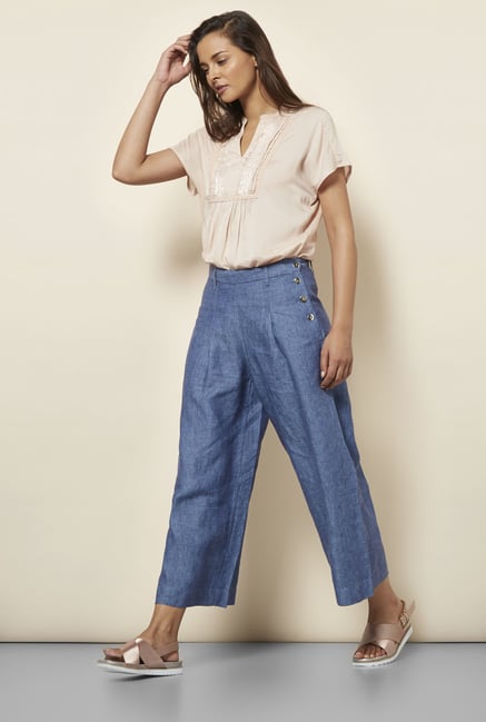 Cottonworld Solid Beige Blouse Cottonworld Solid Beige Blouse