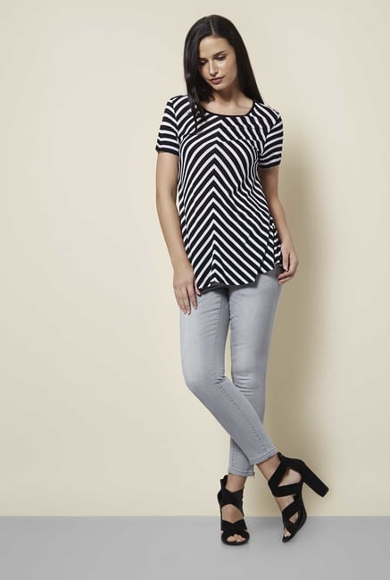 Cottonworld Stripe Black T Shirt Cottonworld Stripe Black T Shirt