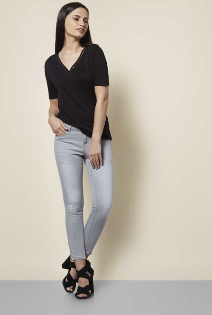 Cottonworld Solid Black T Shirt Cottonworld Solid Black T Shirt