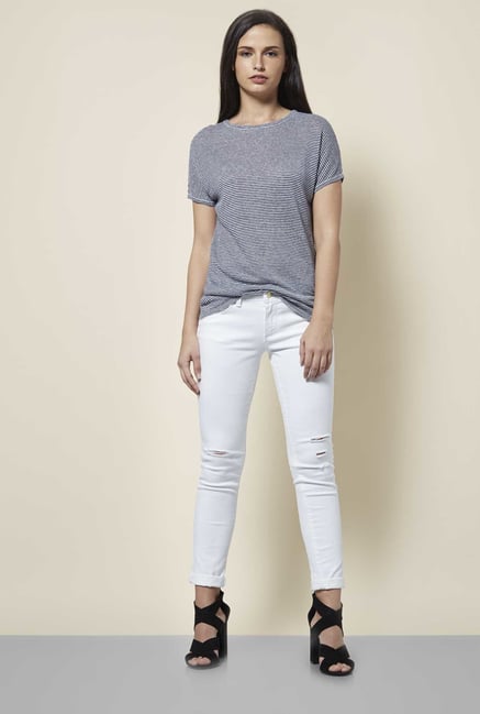 Cottonworld Stripe Blue T Shirt Cottonworld Stripe Blue T Shirt