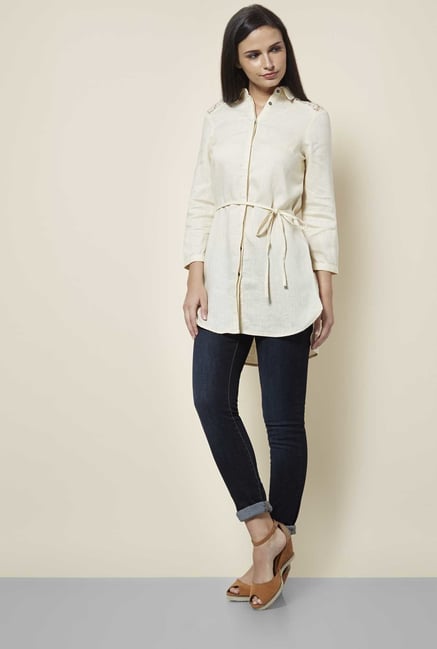 Cottonworld Solid Ivory Tunic Cottonworld Solid Ivory Tunic