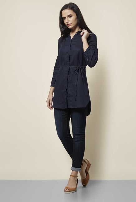 Cottonworld Solid Navy Tunic Cottonworld Solid Navy Tunic