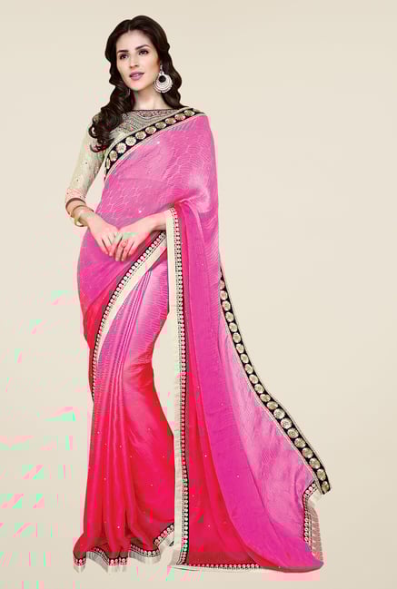 Shonaya Pink Embroidered Saree Shonaya Pink Embroidered Saree