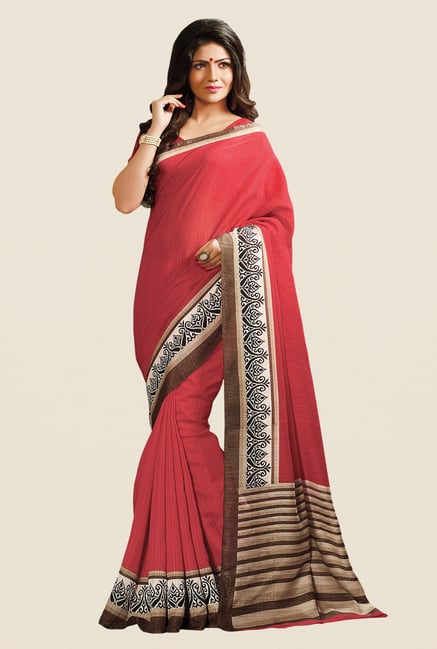 Shonaya Maroon Cotton Silk Printed Saree Shonaya Maroon Cotton Silk Printed Saree