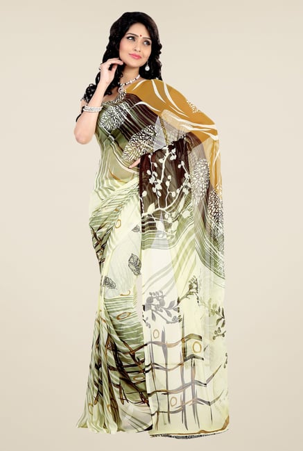 Shonaya Multicolor Faux Georgette Printed Saree Shonaya Multicolor Faux Georgette Printed Saree