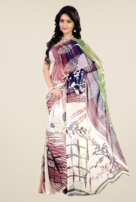 Shonaya Multicolor Faux Georgette Printed Saree Shonaya Multicolor Faux Georgette Printed Saree
