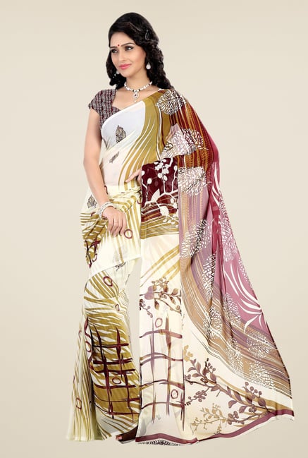 Shonaya Multicolor Faux Georgette Printed Saree Shonaya Multicolor Faux Georgette Printed Saree