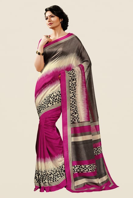 Shonaya Purple Cotton Silk Printed Saree Shonaya Purple Cotton Silk Printed Saree
