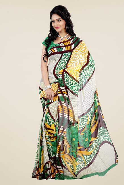 Shonaya Multicolor Faux Georgette Printed Saree Shonaya Multicolor Faux Georgette Printed Saree