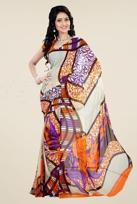 Shonaya Multicolor Faux Georgette Printed Saree Shonaya Multicolor Faux Georgette Printed Saree