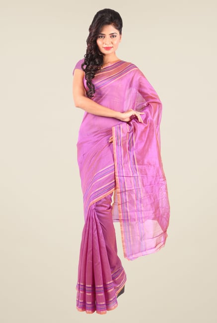 Shonaya Pink Art Silk Solid Saree Shonaya Pink Art Silk Solid Saree