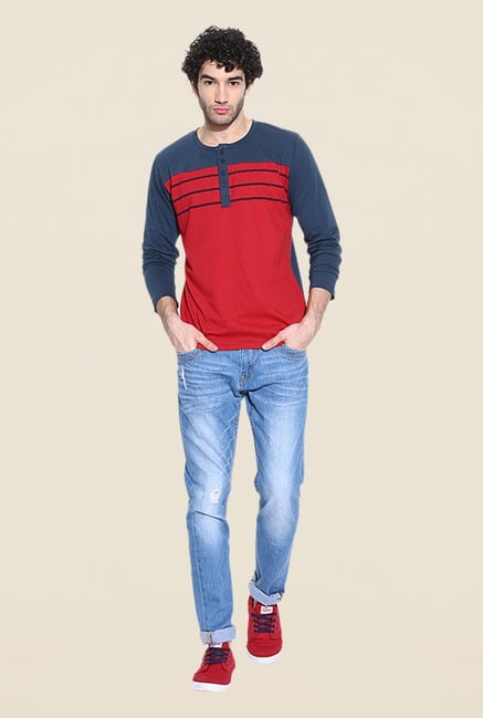 Cult Fiction Red Solid T Shirt Cult Fiction Red Solid T Shirt