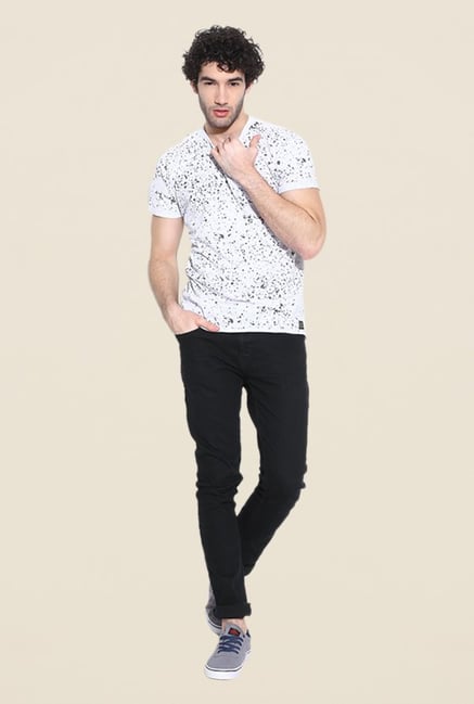 Cult Fiction White Printed T Shirt Cult Fiction White Printed T Shirt