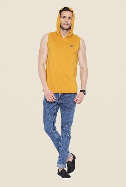 Cult Fiction Mustard Solid T Shirt Cult Fiction Mustard Solid T Shirt