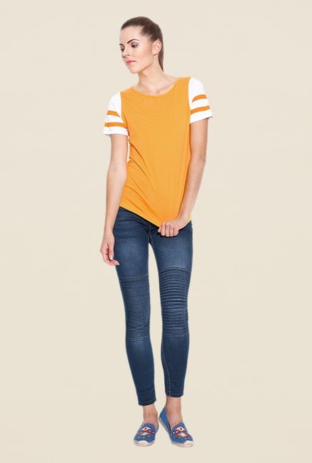 Cult Fiction Mustard Solid T Shirt Cult Fiction Mustard Solid T Shirt