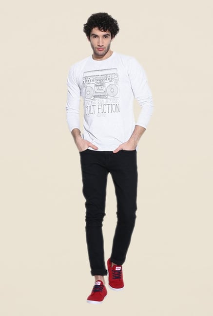 Cult Fiction White Graphic Print T Shirt Cult Fiction White Graphic Print T Shirt