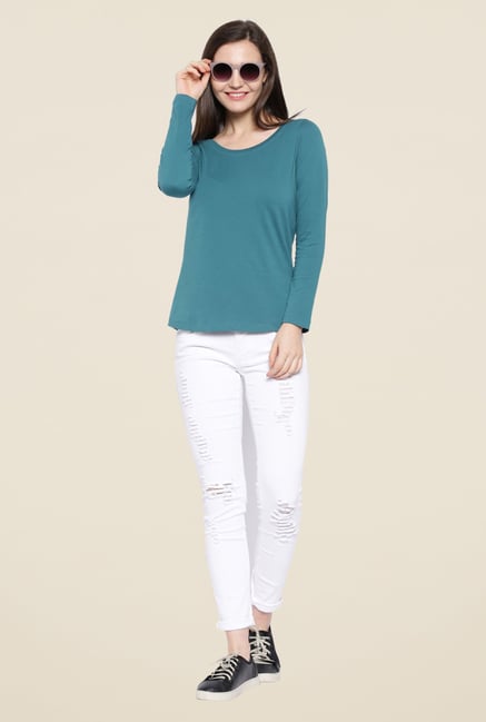 Cult Fiction Teal Solid T Shirt Cult Fiction Teal Solid T Shirt