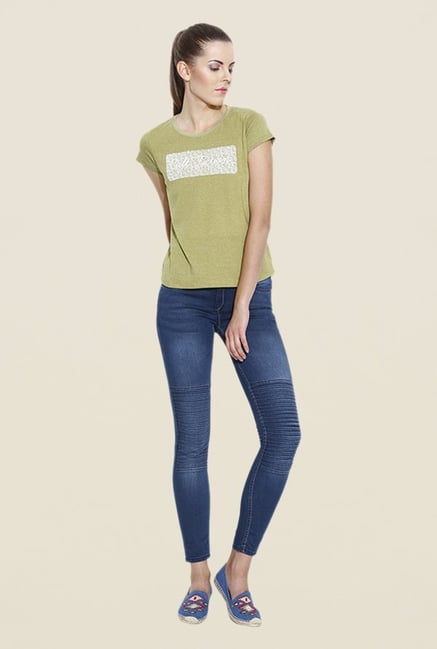 Cult Fiction Olive Graphic Print T Shirt Cult Fiction Olive Graphic Print T Shirt