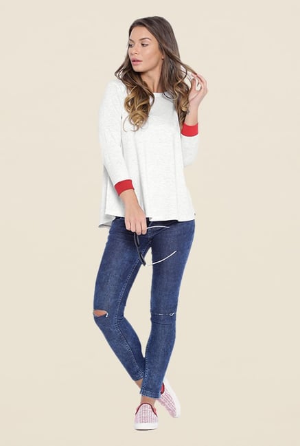 Cult Fiction White Textured T Shirt Cult Fiction White Textured T Shirt