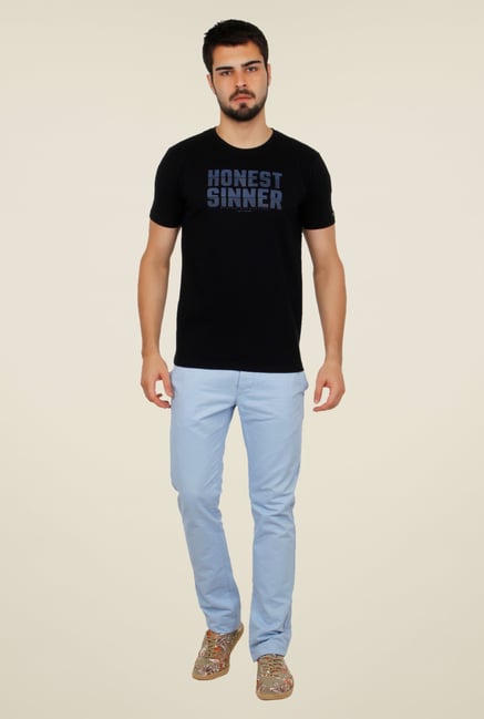 Cult Fiction Black Printed T Shirt Cult Fiction Black Printed T Shirt