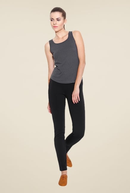 Cult Fiction Grey Solid Tank Top Cult Fiction Grey Solid Tank Top