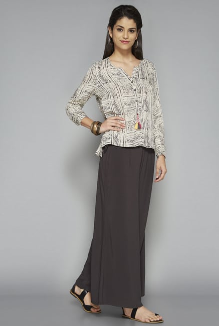 Bombay Paisley by Westside Beige Printed Top Bombay Paisley by Westside Beige Printed Top
