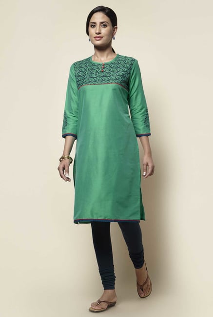 Zudio Green Printed Kurta Zudio Green Printed Kurta