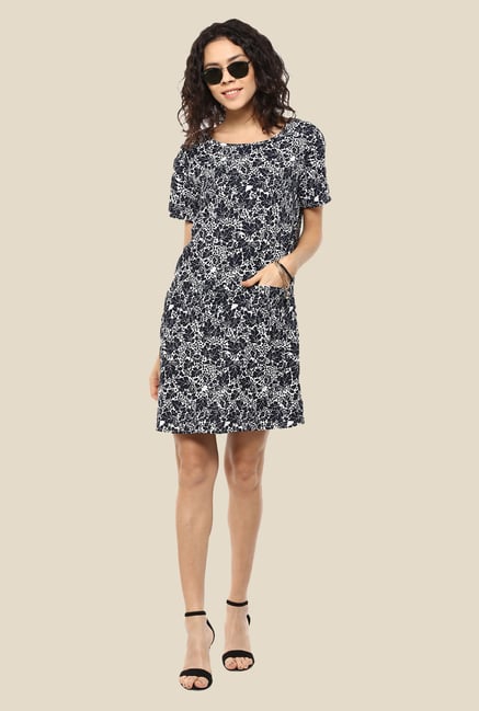Femella Navy Printed Dress Femella Navy Printed Dress