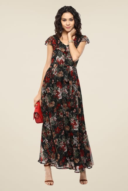Femella Black Floral Dress Femella Black Floral Dress