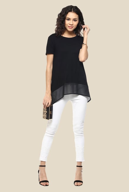 Femella Black Solid Top Femella Black Solid Top
