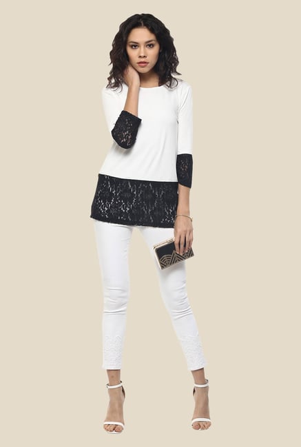 Femella White Solid Top Femella White Solid Top