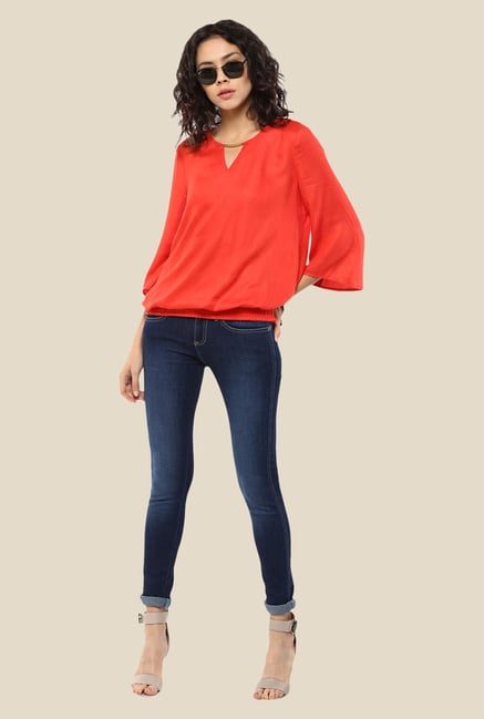 Femella Red Solid Top Femella Red Solid Top