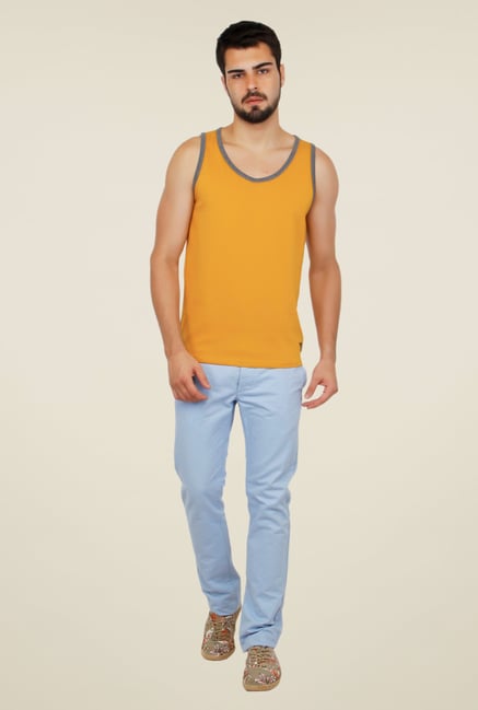 Cult Fiction Mustard Solid Vest Cult Fiction Mustard Solid Vest