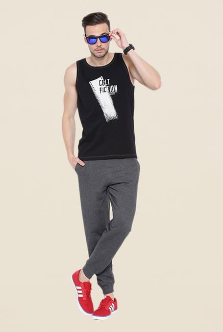 Cult Fiction Black Printed Vest Cult Fiction Black Printed Vest