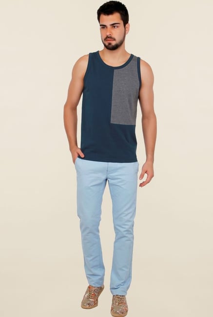 Cult Fiction Navy Solid Vest Cult Fiction Navy Solid Vest