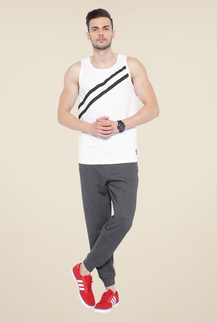 Cult Fiction White Striped Vest Cult Fiction White Striped Vest